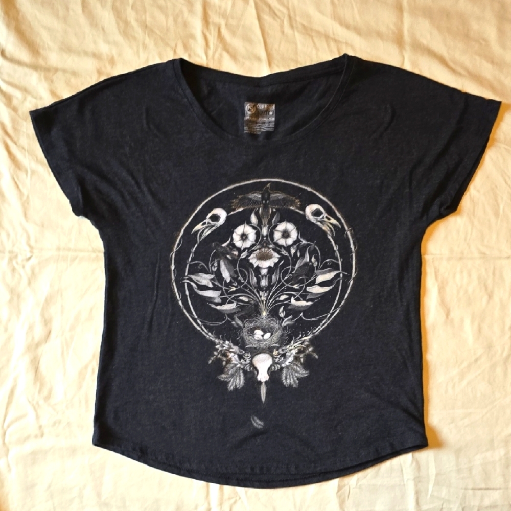 Curbside Clothing Charcoal Graphic Womens Top